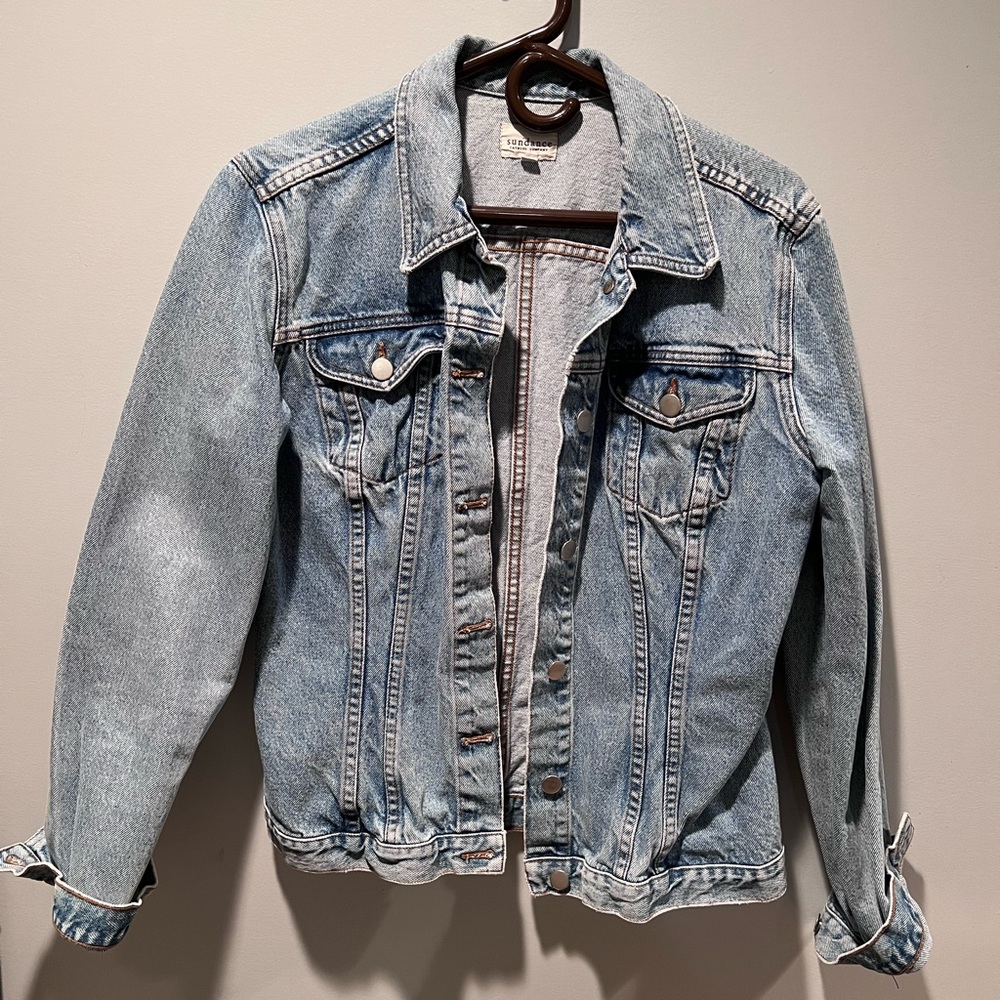 Sundance Catalog Classic Fitted Jean Jacket size L